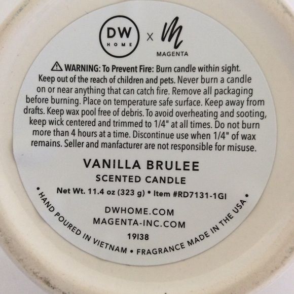 RAE DUNN VANILLA BRÛLÉE CANDLE NWT - Picture 4 of 4
